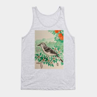 Florida state bird and flower, the mockingbird and orange blossom Tank Top